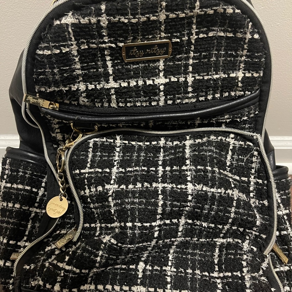 Itzy Ritzy B&W Large Diaper Bag Backpack